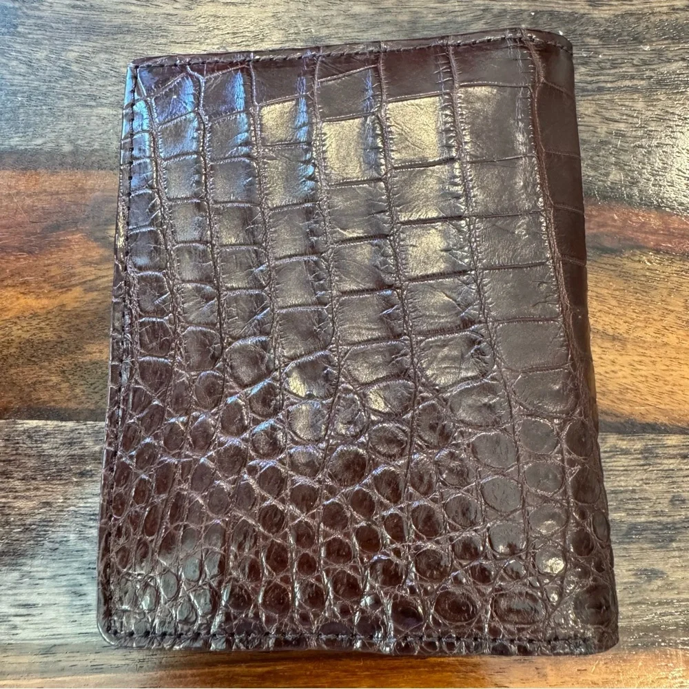 Bi-Fold Authentic Crocodile Leather Wallet